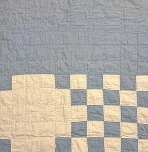 Vintage Cutter Quilt Stück 21” x 21” hübsch einfarbig blau und weiß # 3 - Bild 1 von 9
