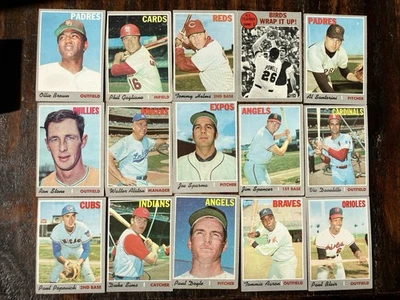 1970 Topps Baseball (15) Card Lot VG-EX Condition - Image 1 of 4