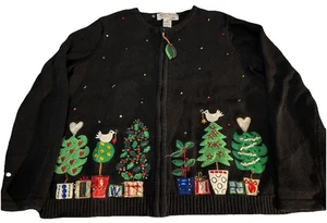 Vintage Heirloom Collectible Christmas Sweater Size Medium Embellished  - Picture 1 of 5