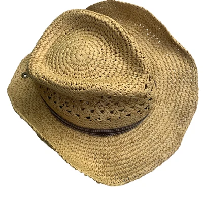 Chapéu de Palha Natural Peter Grimm "Tamanho O/S" Fazenda de Cowboy Rancho NOVO sem etiquetas - Imagem 1 de 4