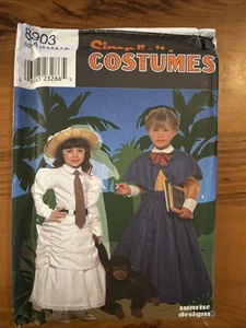 Simplicity 8903 Dress Pattern Girls 3-8 Costume Safari Jungle Victorian  - Picture 1 of 2