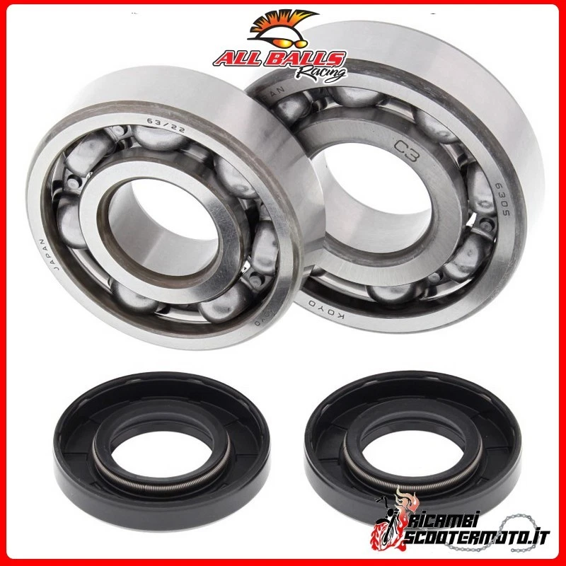KIT CUSCINETTI ALBERO MOTORE ALL BALLS KAWASAKI KX 125 1985-1987 24-1007#1 Foto 1 de 1