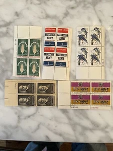 U.S. PLATE BLOCKS : 5 DIFFERENT BLOCKS Mnh Exactly As Shown Lot Q - Bild 1 von 1