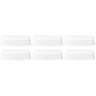  6 Pcs White French Manicure Dip Tray Dipping Powder Storage Case