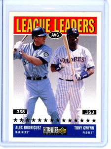 1997 Upper Deck Collectors Choice ALEX RODRIGUEZ/TONY GWYNN #56 League Leaders
