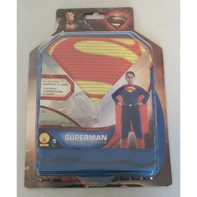 Superman Costume Action Suit Kit Man of Steel Movie Halloween Child 8-10 - Image 1 of 4
