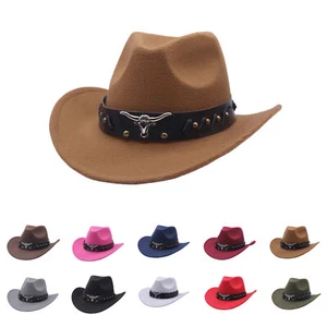 Vintage Denim Cowboy Hut Wolle große Krempe Hut Herbst und Winter Style  - Bild 1 von 47