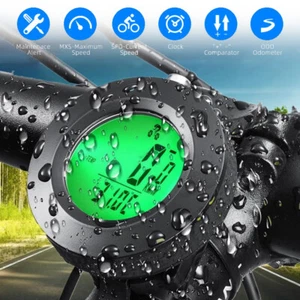 Drahtlos Fahrradcomputer Funk Tachometer Fahrrad Kilometerzähler LCD Radcomputer - Bild 1 von 12