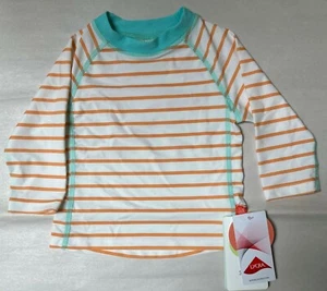 NWT LASSIG SPLASH & FUN GIR UPF 50+ RASHGUARD LONG SLEEVE PEACH SWIM SHIRT 12    - Picture 1 of 2