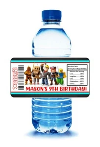 20 etiquetas envoltorios de botellas de agua para fiestas de cumpleaños GAMING favores de fiesta - Imagen 1 de 3