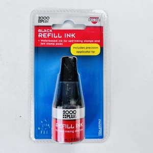 Tinta de recarga autoentintada Cosco 2000 PLUS 0,9 OZ negra paquetes de 2 - Imagen 1 de 4