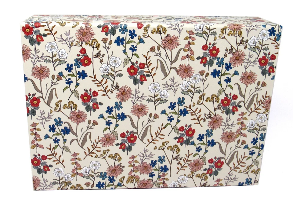 Punch Studio Rectangle Flip Top Nesting Box Colorful Poppies 28487 Small - Image 1 of 4