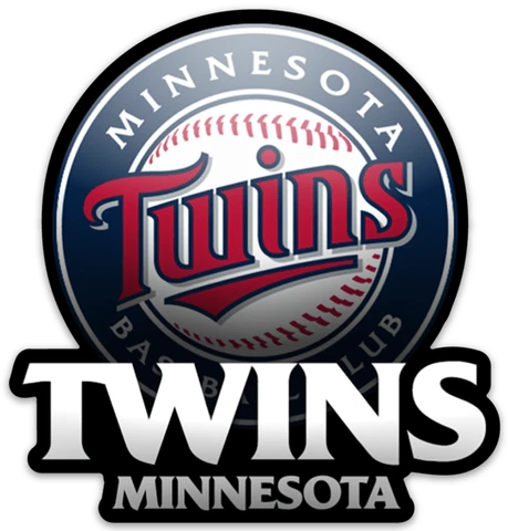 Minnesota Twins Logo Type with Baseball graphics MLB Baseball Die-Cut MAGNET Cover