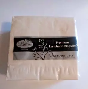 Lillian Tablesettings Premium Luncheon Napkins 2ply 120ct. White - Picture 1 of 3