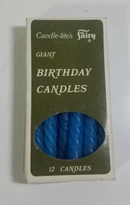 Vintage Box Of 12 Candle-Lites Fairy Giant Birthday Candles Item# 3306 - Picture 1 of 11