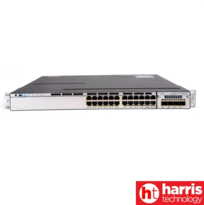 Cisco Catalyst WS-C3750X-24P-S POE+ C3KX-NM-1G Switch with PSU - Image 1 of 3