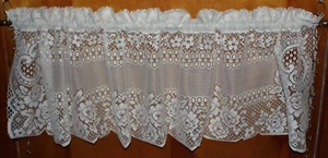 Heritage Lace Off White cream Window Valance 60" Wide - Picture 1 of 3