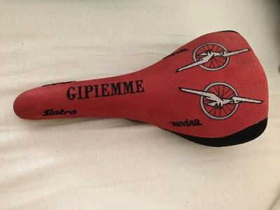 Sillín Gipiemme NOS Sintra Kevlar cuero rojo vintage titanio eroica Foto 1 de 4