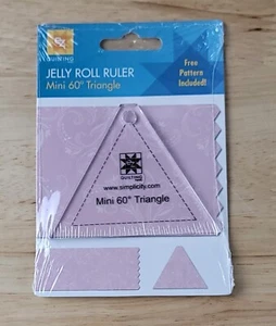 EZ Quilting JELLY ROLL RULER Mini 60 Degree TRIANGLE Pattern Included - Picture 1 of 2