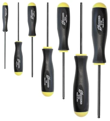 Bondhus 7pc Ball End Hex Screwdriver Set SAE Standard Inch MADE IN USA 10645 - Image 1 of 4