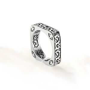 Vintage Geometric Clouds Square Ring Resizable Metal Fashion Rings Jewelry 1pc