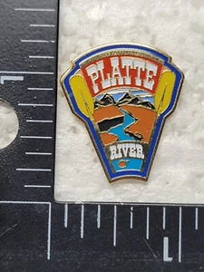 PLATTE RIVER HAT LAPEL PIN BACK USED (CC2989) - Picture 1 of 3