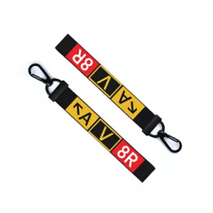 AVIATOR Key Chain Key ring Luggage Text Tag Zipper Pull head Pilot Captain AV8R - Picture 1 of 2