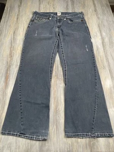Vintage True Religion Men’s Joey Super T Twisted Flare Jeans 36x33 90s USA - Picture 1 of 6
