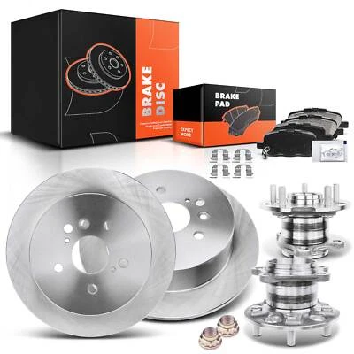 8x Rear Disc Brake Rotor & Brake Pad & Wheel Hub Bearing for Toyota Venza 09-16 - Изображение 1 из 4