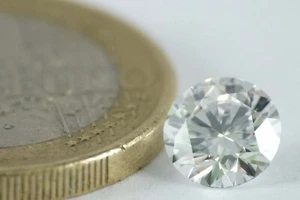 LAB-GROWN CERTIFIED 2 CT ROUND CUT WHITE D-COLOR DIAMOND CVD LOOSE GEMSTONE EKR - Picture 1 of 10