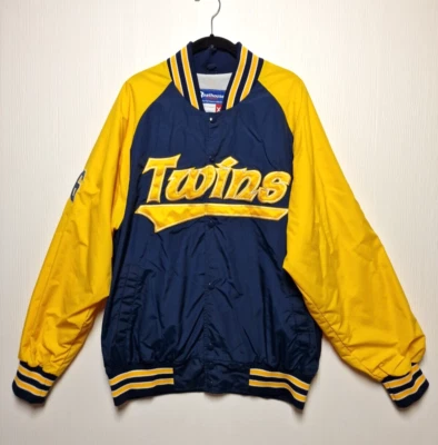 Chaqueta deportiva Boathouse para hombre XL azul marino amarillo nailon Minnesota Twins equipo de béisbol Foto 1 de 4