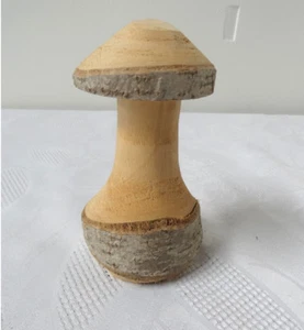 Holzpilz,Dekopilz,Pappel,gedrechselt,handgefertigt,handgedrechselt,basteln - Bild 1 von 2