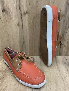 Polo Ralph Lauren Men’s Sander Casual 2-eye Boat Shoes Orange Leather Size 13D - Picture 1 of 16