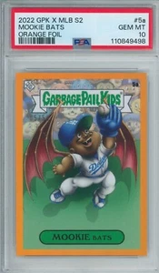 2022 Topps GPK x MLB Garbage Pail Kids Mookie Betts Bats ORANGE FOIL 5/50 PSA 10 - Picture 1 of 2