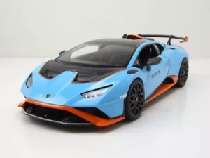 Lamborghini Huracan STO hellblau orange Modellauto 1:18 Rastar - Bild 1 von 11