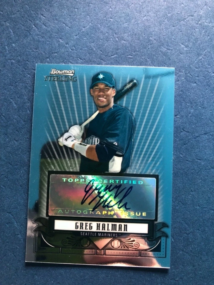 Seattle Mariners GREG HALMAN Signed Sterling Card - Image 1 of 1