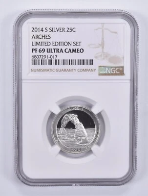 2014-S Quarter Silver Arches Limited Edition Set PF69 UCAM NGC - Image 1 of 4