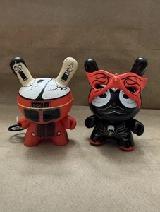 Kidrobot 3" Dunny Andrew Bell Masks & Ye Olde English UK Shok 1 Bus Driver Art  - Picture 1 of 3