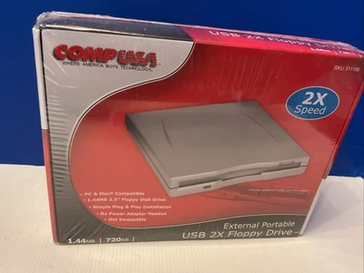 Comp США внешний портативный USB 2 X флоппи-дисковод Comp США новый запечатанный 3111196 3,5» - Изображение 1 из 4