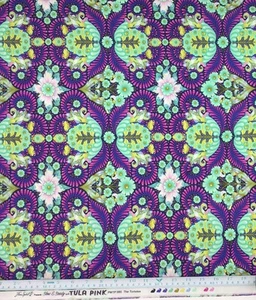 Tula Pink Fabric Slow and Steady The Tortoise OOP Fat Quarter Blue Raspberry - Picture 1 of 2