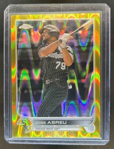 2022 Topps Chrome Sonic Jose Abreu Gold RayWave Refractor #19/50 White Sox - Imagen 1 de 2