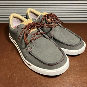 Twisted X Shoes Women's Sz 7M Kicks DuraTWX Leather Casual Moc Toe WCA0030 Gray - Picture 1 of 10