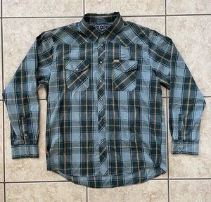 Dixxon Flannel Co Silverton Bamboo Long Sleeve Men's XL Blue Pocket Button Shirt - Picture 1 of 23
