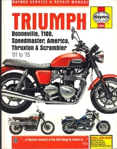 TRIUMPH BONNEVILLE,THRUXTON,T100,AMERICA,SCRAMBLER HAYNES HANDBUCH 2001-2015 - Bild 1 von 1