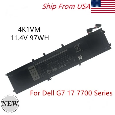 Genuine 97Wh 4K1VM NCC3D 0W62W6 XYCW0 9TM7D NYD3W Battery For Dell G7 17 7700 Foto 1 de 4