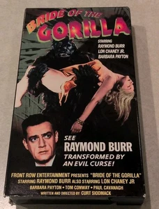 Bride of the Gorilla - VHS - Raymond Burr, Lon Chaney Jr. - Front Row - Horror  - Imagen 1 de 17