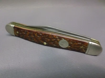 NAVAJA DE BOLSILLO VINTAGE MARCA BOKER TREE U.S.A. 8368 - MANGO DE HUESO - 2 HOJAS Foto 1 de 4