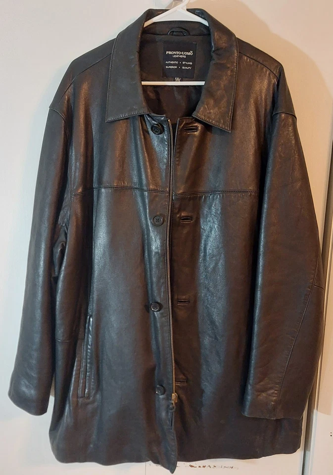 Abrigo de coche Pronto Uomo BLK para hombre 2XL 100 % piel de cordero Foto 1 de 4