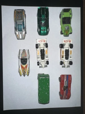 Hot Wheels Diecast Car Collection - Vintage Racing Models Set Of 8. 4 Redline - Image 1 of 4
