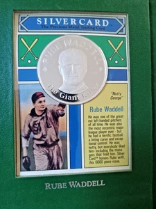 1993 SILVERCARD .999 Silver LEGENDS OF Baseball Card RUBE WADDELL  1 oz - Picture 1 of 4